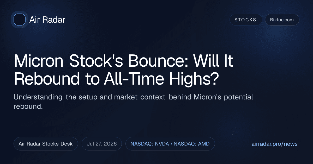Micron Stock's Bounce: Will It Rebound to All-Time Highs?