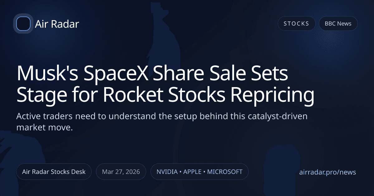 Musk's SpaceX Share Sale Sets Stage for Rocket Stocks Repricing