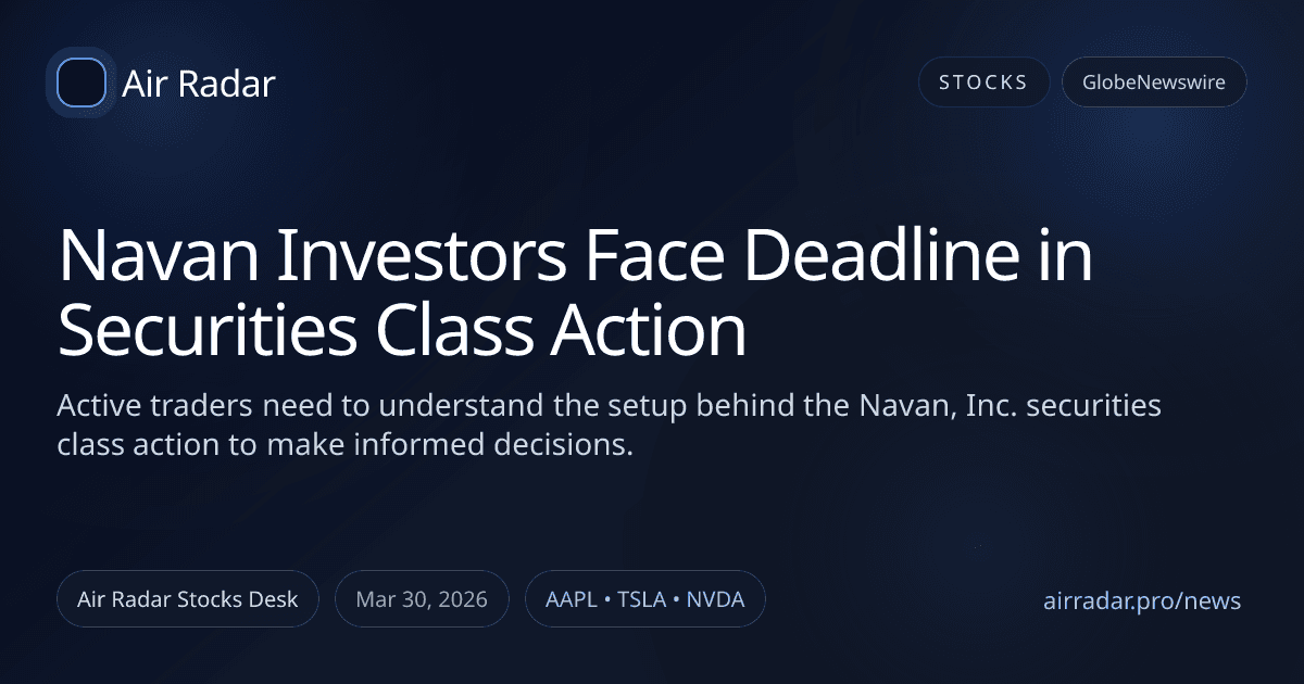 Navan Investors Face Deadline in Securities Class Action