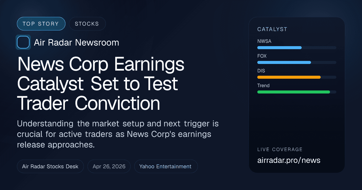 News Corp Earnings Catalyst Set to Test Trader Conviction