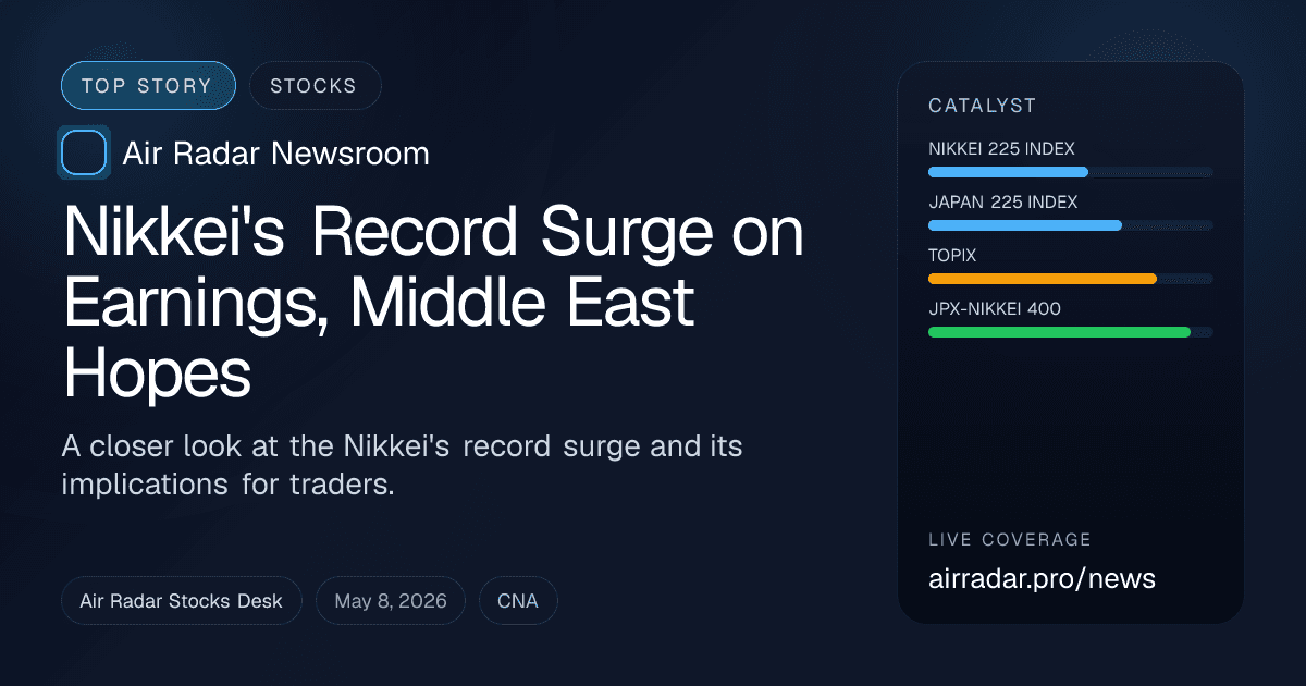 Nikkei's Record Surge on Earnings, Middle East Hopes