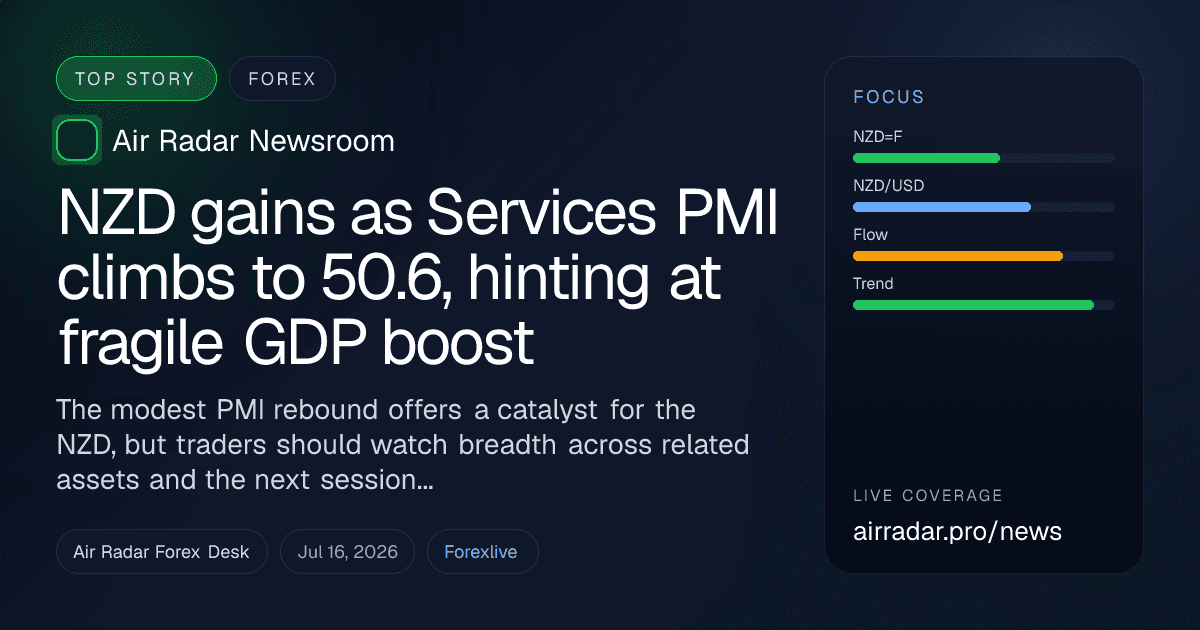 NZD gains as Services PMI climbs to 50.6, hinting at fragile GDP boost
