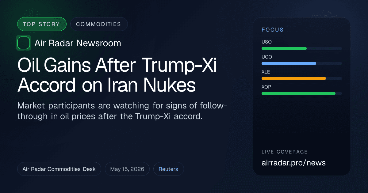 Oil Gains After Trump-Xi Accord on Iran Nukes