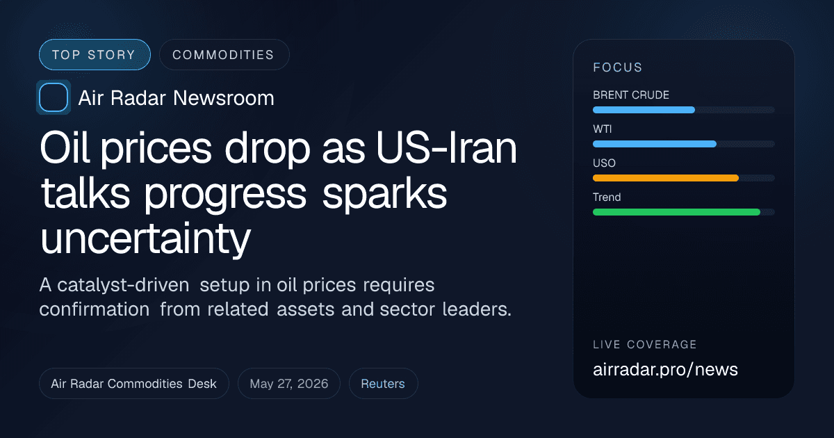 Oil prices drop as US-Iran talks progress sparks uncertainty