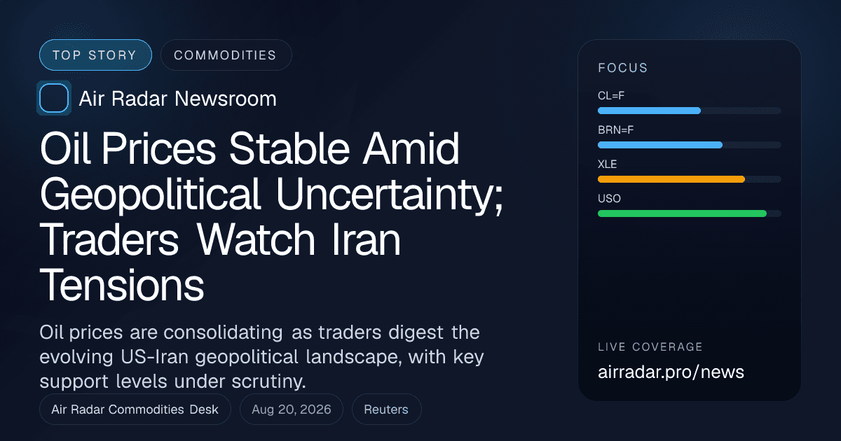 Oil Prices Stable Amid Geopolitical Uncertainty; Traders Watch Iran Tensions
