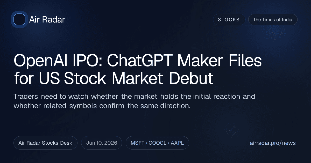 OpenAI IPO: ChatGPT Maker Files for US Stock Market Debut