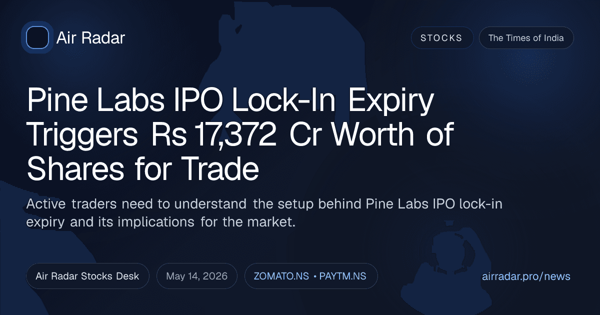 Pine Labs IPO Lock-In Expiry Triggers Rs 17,372 Cr Worth of Shares for Trade