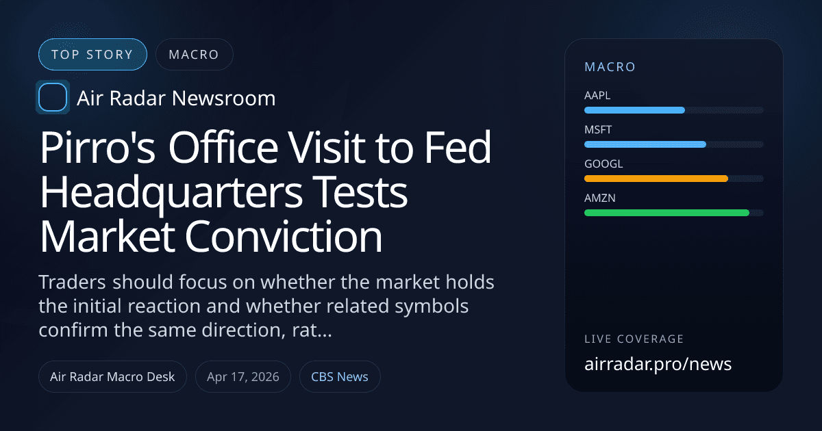 Pirro's Office Visit to Fed Headquarters Tests Market Conviction