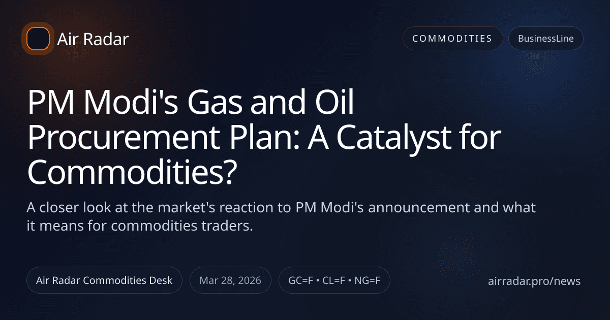 PM Modi's Gas and Oil Procurement Plan: A Catalyst for Commodities?
