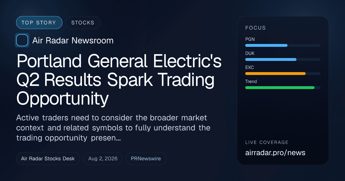 Portland General Electric's Q2 Results Spark Trading Opportunity