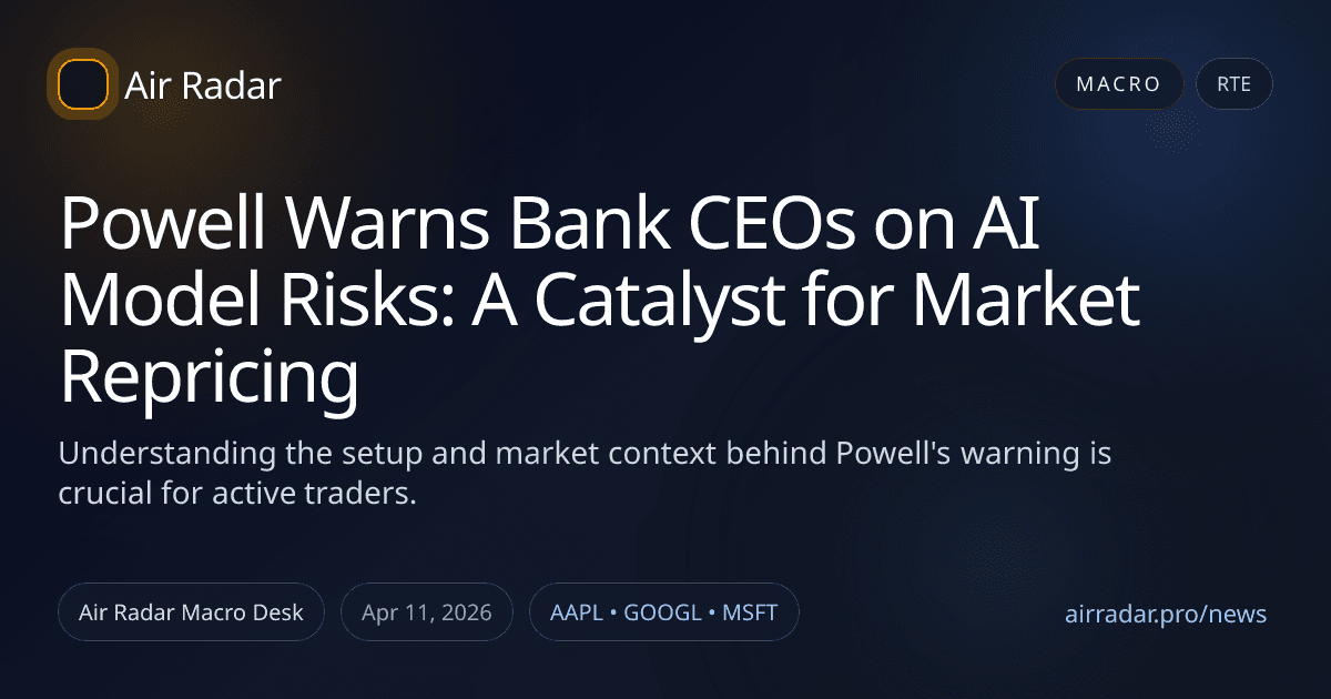 Powell Warns Bank CEOs on AI Model Risks: A Catalyst for Market Repricing