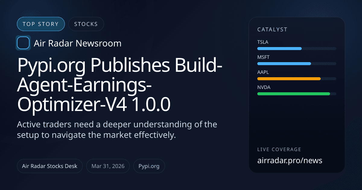 Pypi.org Publishes Build-Agent-Earnings-Optimizer-V4 1.0.0