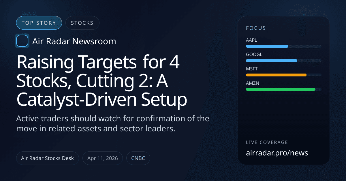 Raising Targets for 4 Stocks, Cutting 2: A Catalyst-Driven Setup