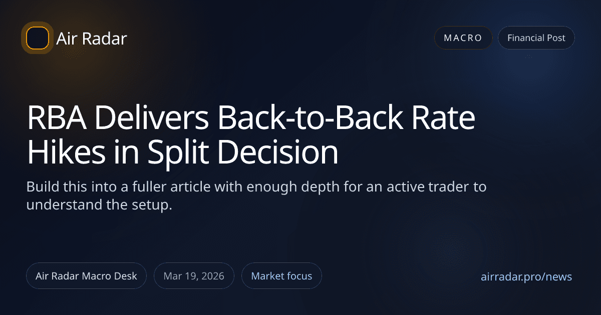 RBA Delivers Back-to-Back Rate Hikes in Split Decision