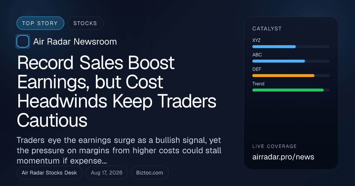 Record Sales Boost Earnings, but Cost Headwinds Keep Traders Cautious