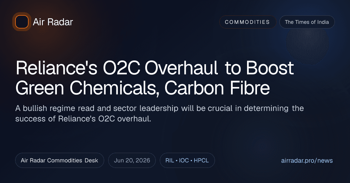 Reliance's O2C Overhaul to Boost Green Chemicals, Carbon Fibre
