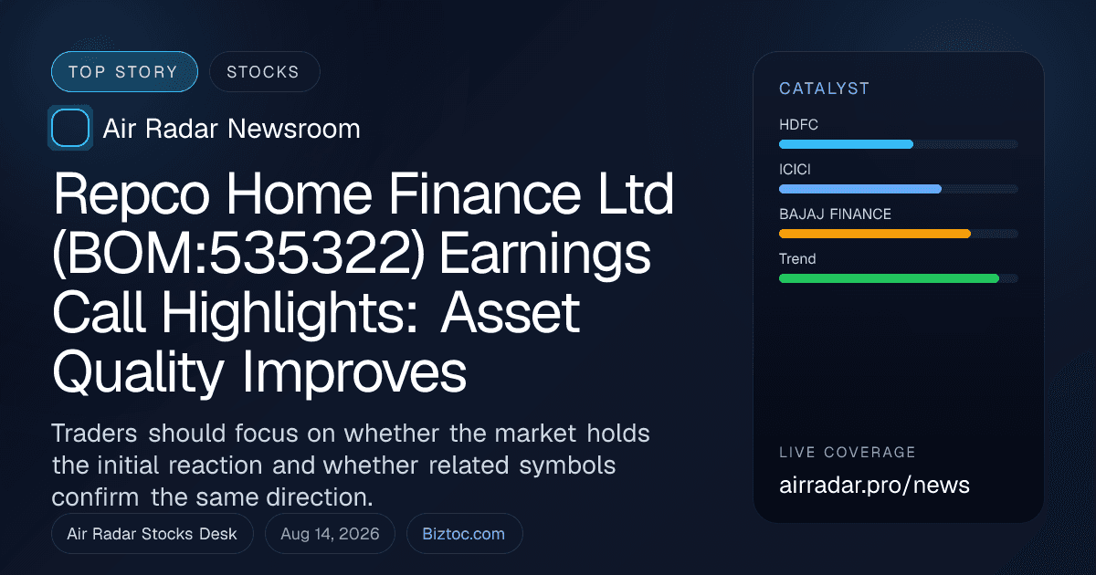 Repco Home Finance Ltd (BOM:535322) Earnings Call Highlights: Asset Quality Improves