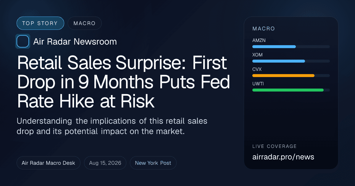 Retail Sales Surprise: First Drop in 9 Months Puts Fed Rate Hike at Risk