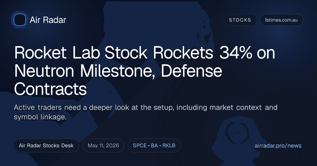 Rocket Lab Stock Rockets 34% on Neutron Milestone, Defense Contracts