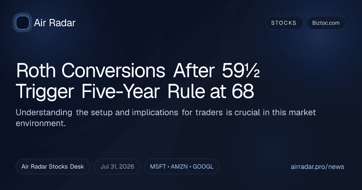 Roth Conversions After 59½ Trigger Five-Year Rule at 68