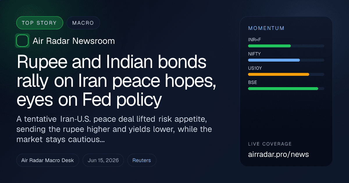 Rupee and Indian bonds rally on Iran peace hopes, eyes on Fed policy