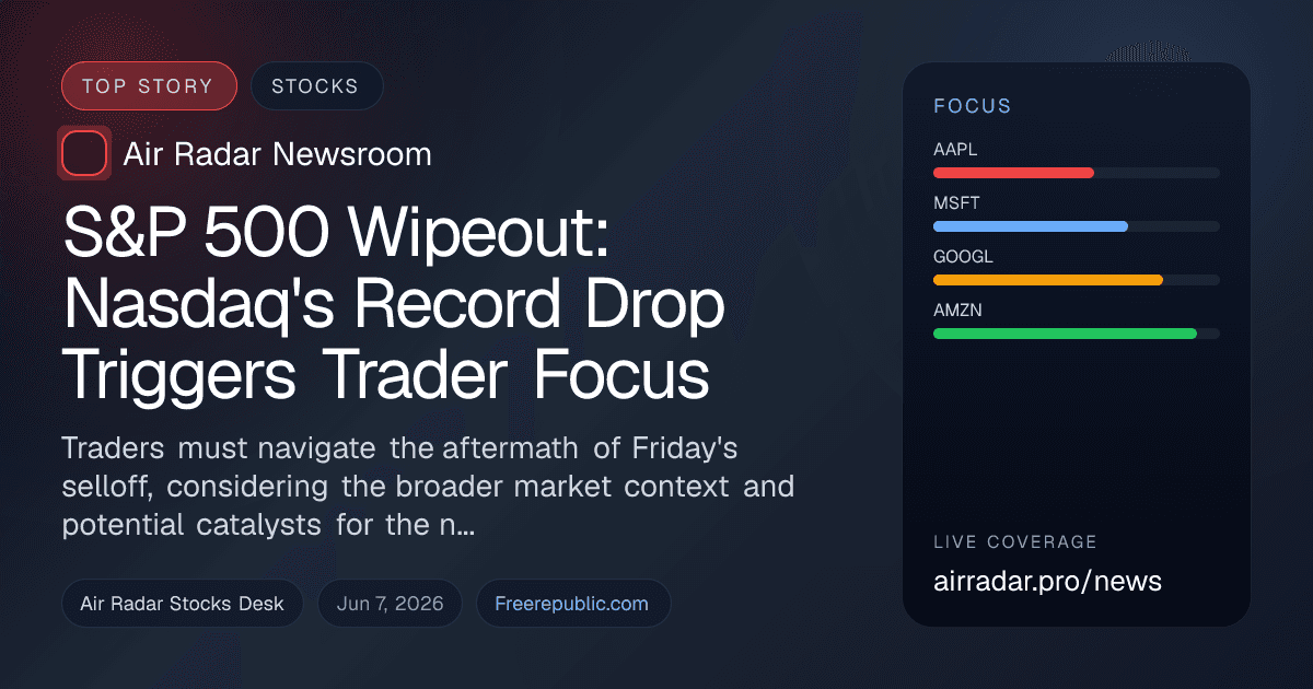 S&P 500 Wipeout: Nasdaq's Record Drop Triggers Trader Focus