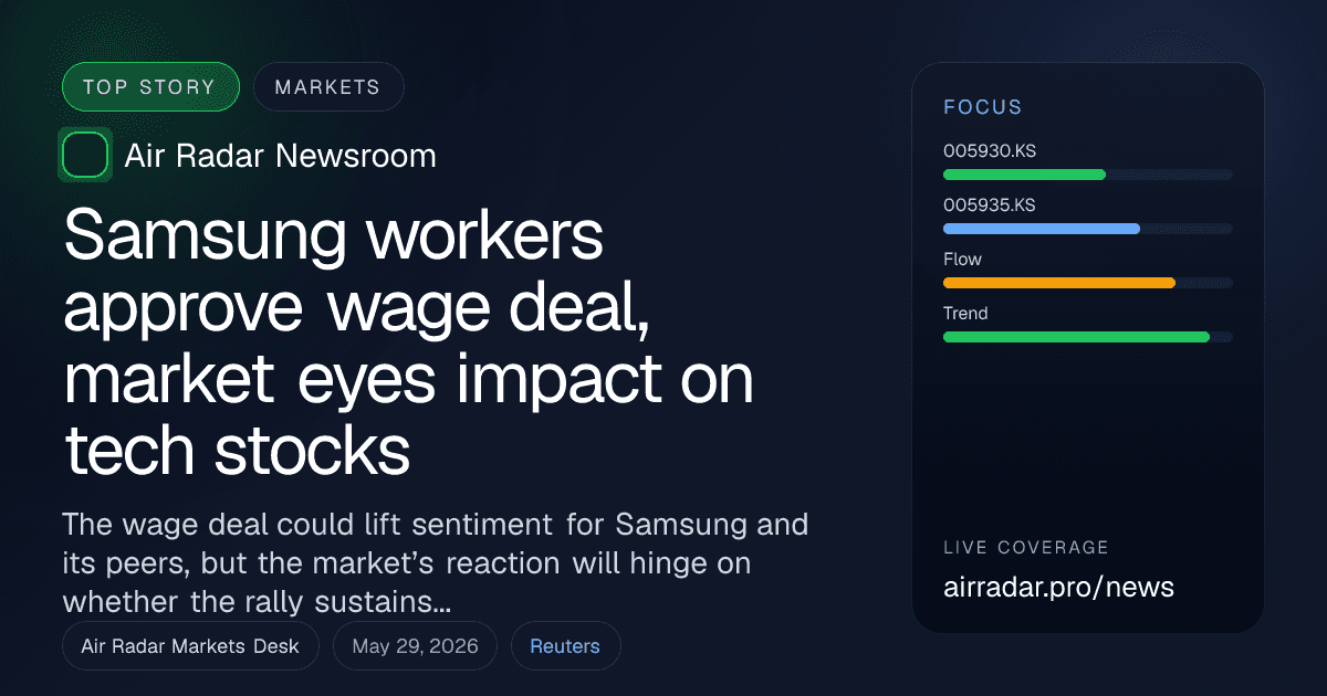 Samsung workers approve wage deal, market eyes impact on tech stocks