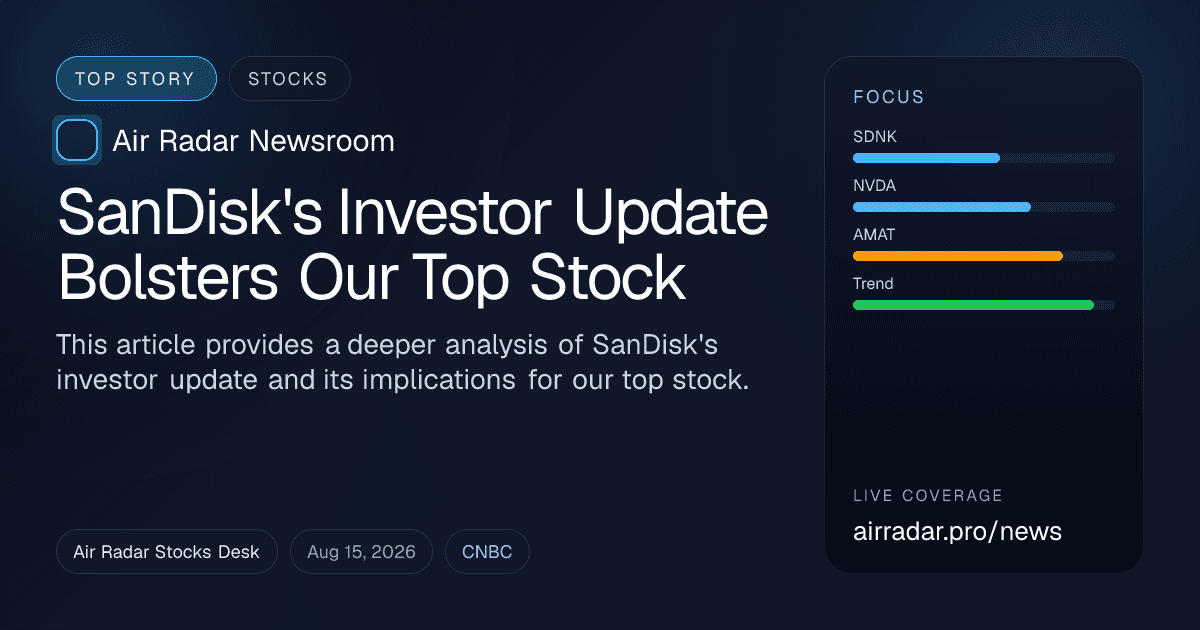 SanDisk's Investor Update Bolsters Our Top Stock