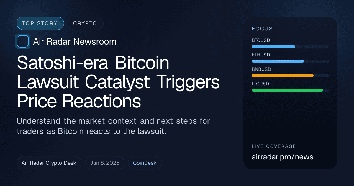 Satoshi-era Bitcoin Lawsuit Catalyst Triggers Price Reactions