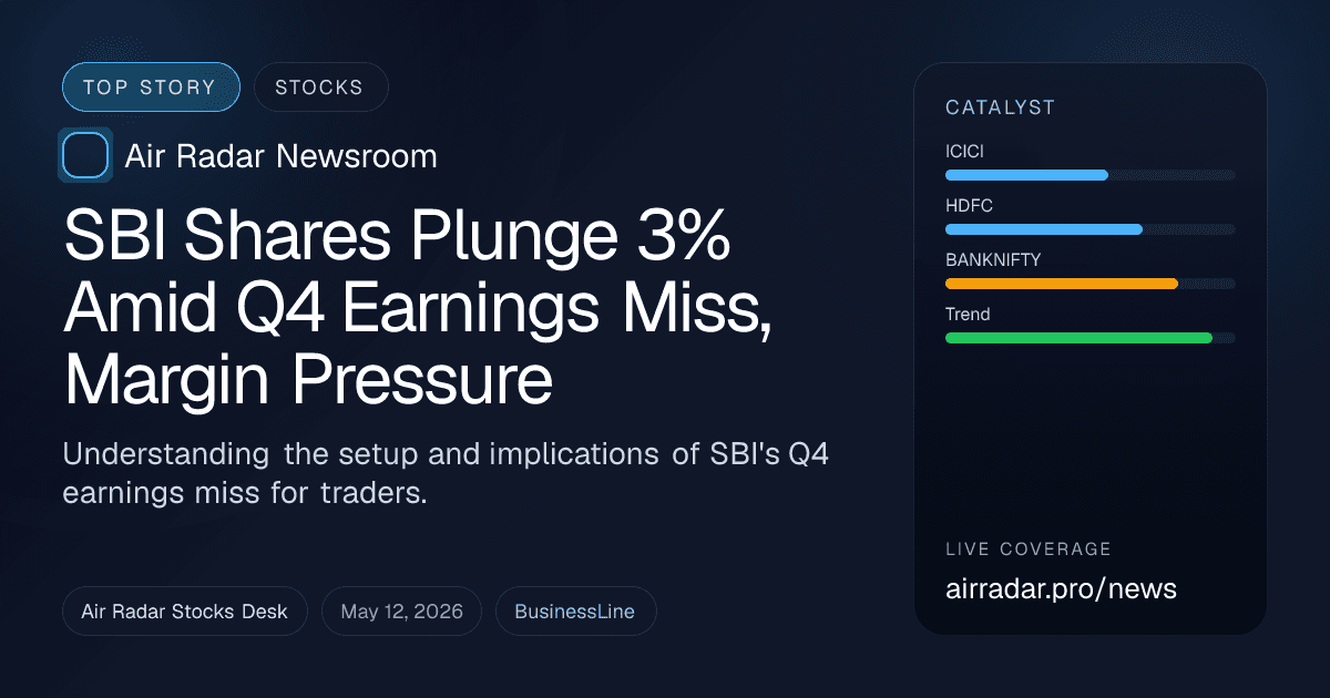 SBI Shares Plunge 3% Amid Q4 Earnings Miss, Margin Pressure
