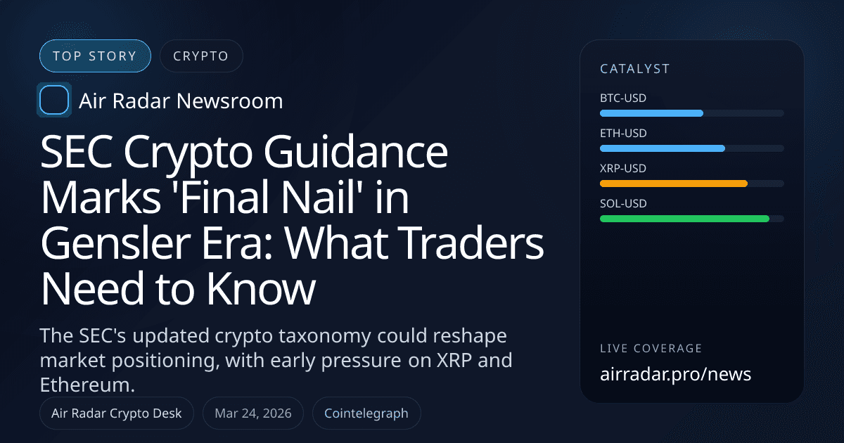 SEC Crypto Guidance Marks 'Final Nail' in Gensler Era: What Traders Need to Know