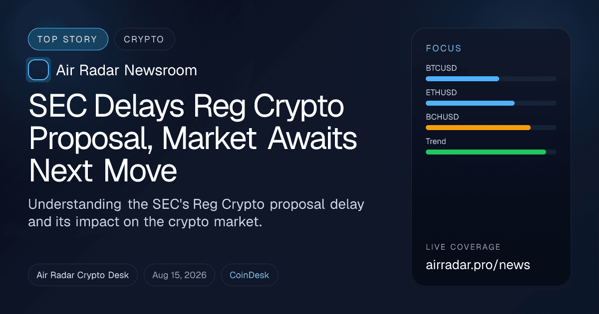 SEC Delays Reg Crypto Proposal, Market Awaits Next Move