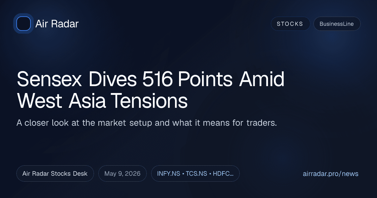 Sensex Dives 516 Points Amid West Asia Tensions