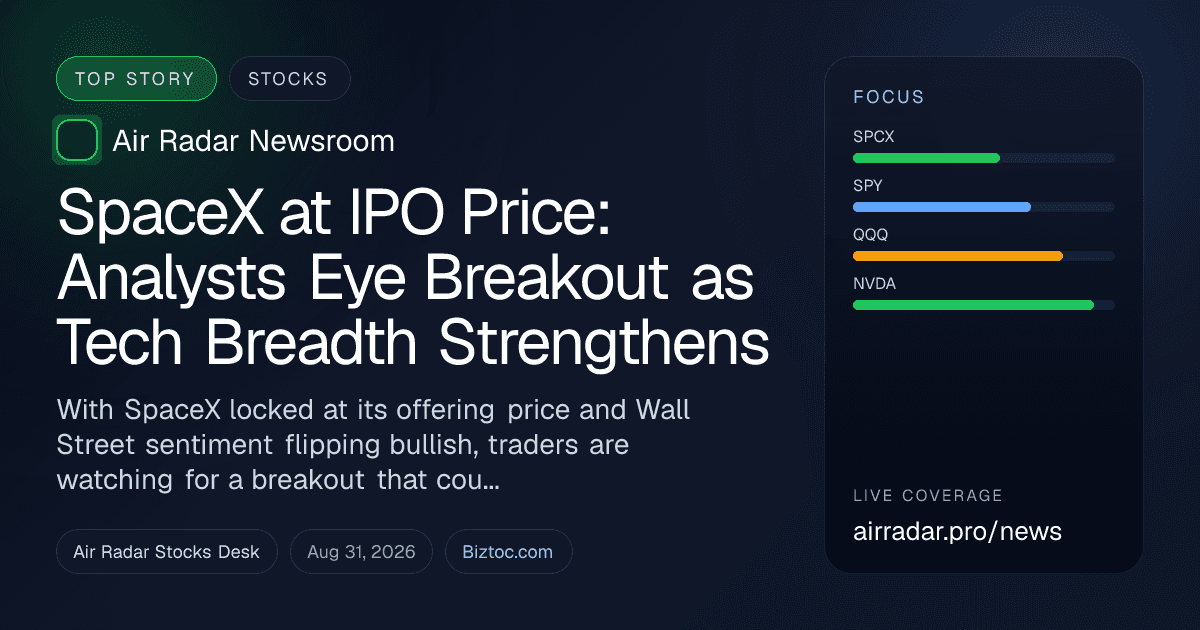 SpaceX at IPO Price: Analysts Eye Breakout as Tech Breadth Strengthens