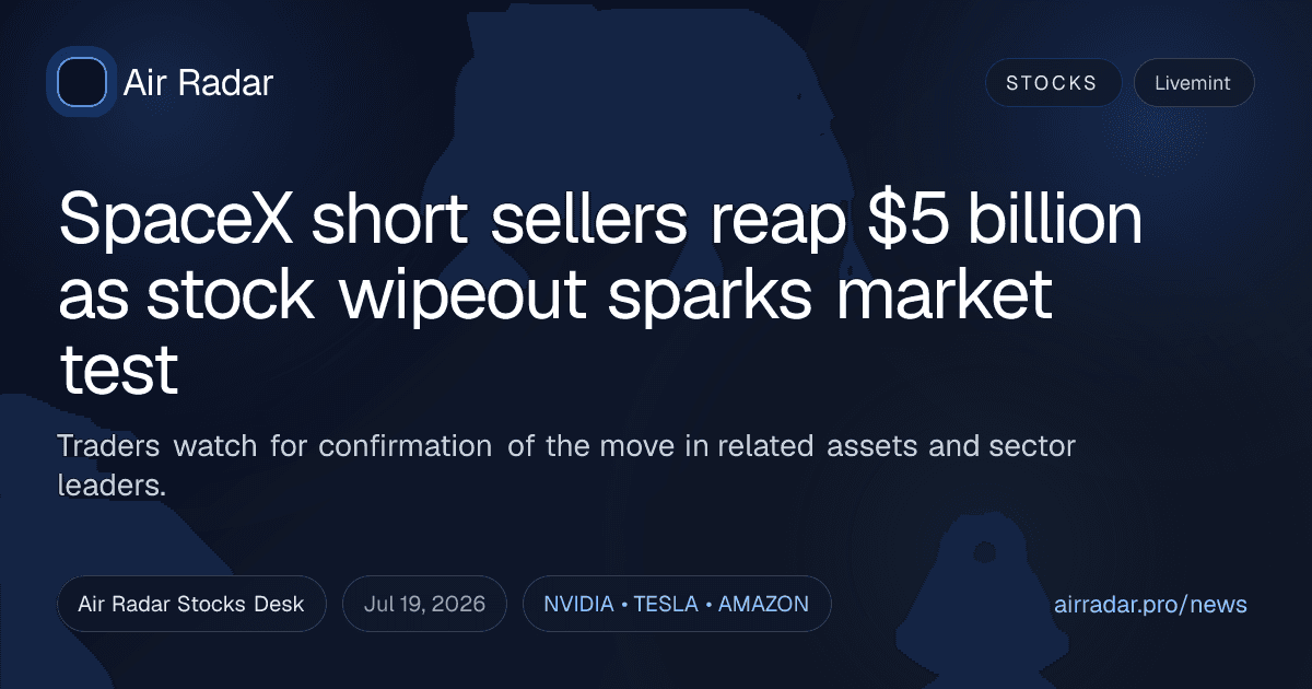 SpaceX short sellers reap $5 billion as stock wipeout sparks market test
