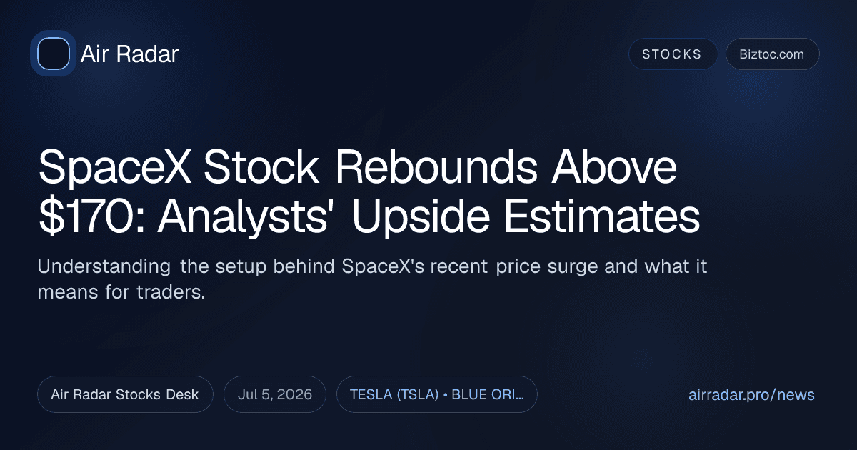 SpaceX Stock Rebounds Above $170: Analysts' Upside Estimates
