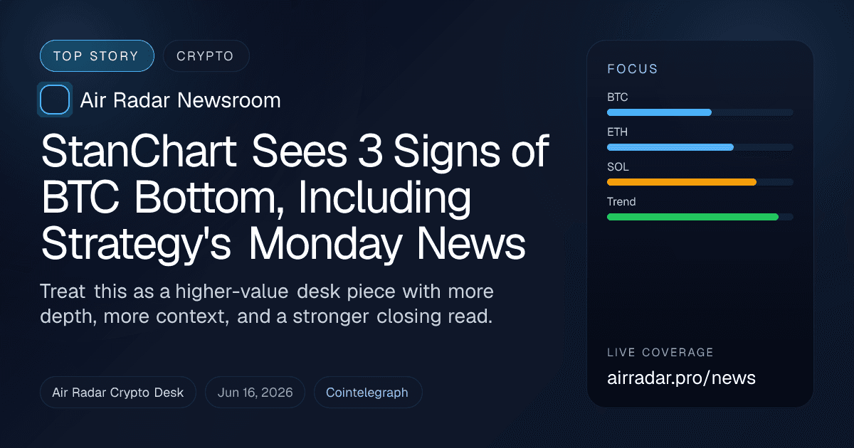 StanChart Sees 3 Signs of BTC Bottom, Including Strategy's Monday News