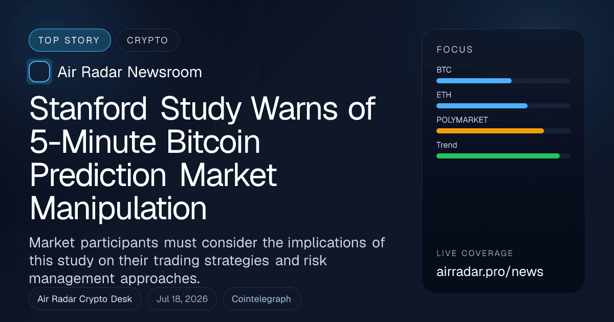 Stanford Study Warns of 5-Minute Bitcoin Prediction Market Manipulation