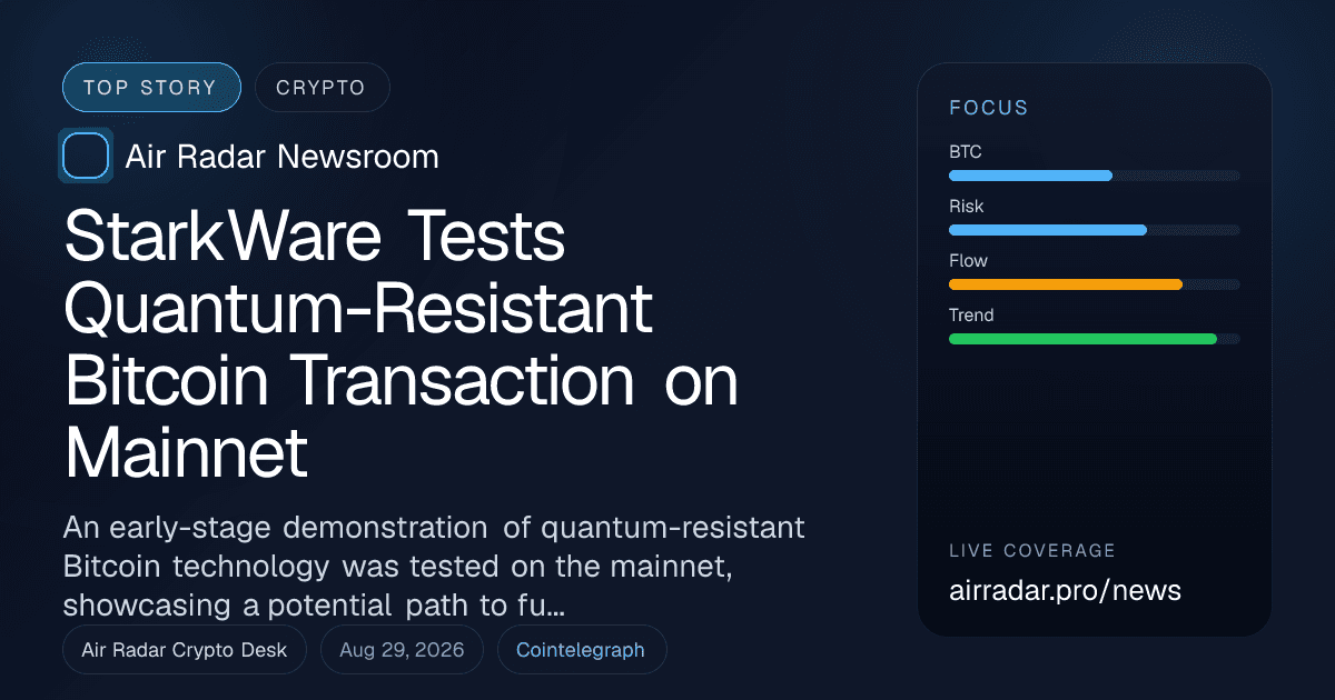 StarkWare Tests Quantum-Resistant Bitcoin Transaction on Mainnet