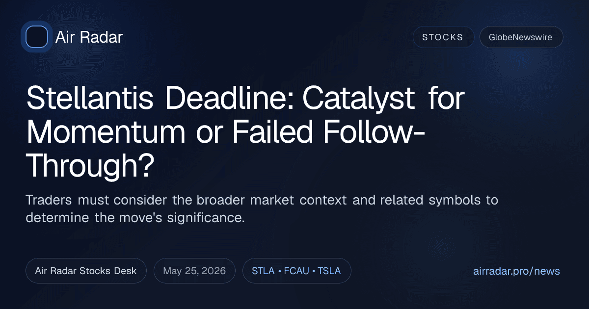 Stellantis Deadline: Catalyst for Momentum or Failed Follow-Through?