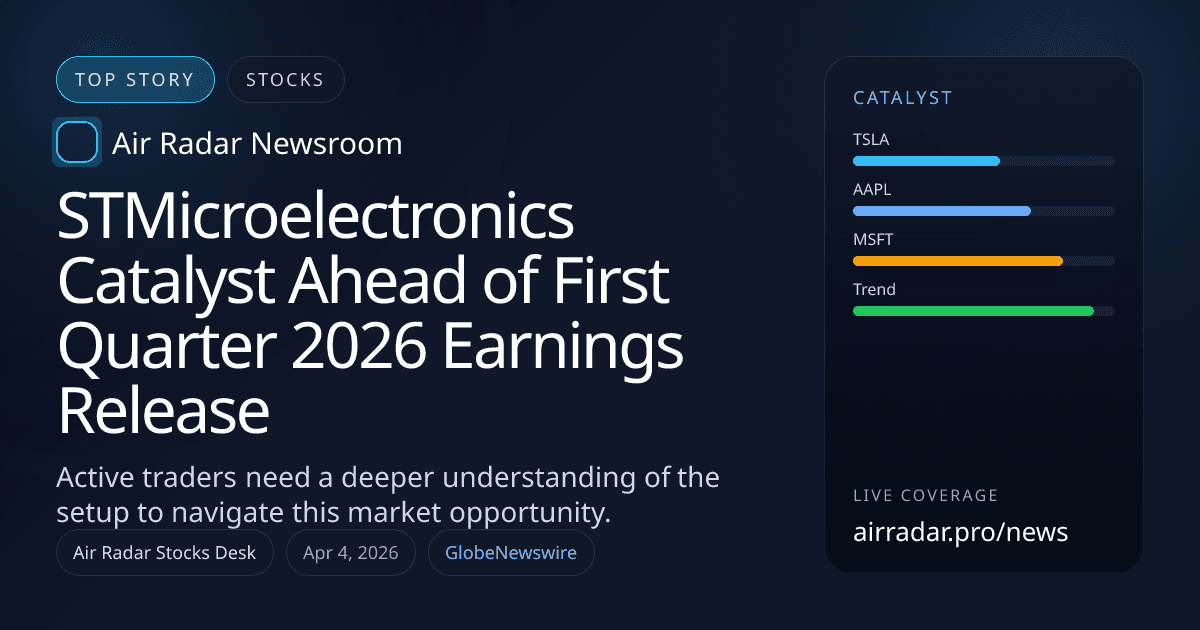 STMicroelectronics Catalyst Ahead of First Quarter 2026 Earnings Release