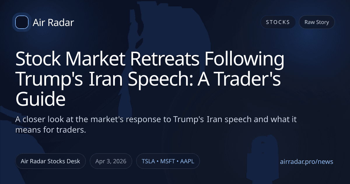 Stock Market Retreats Following Trump's Iran Speech: A Trader's Guide