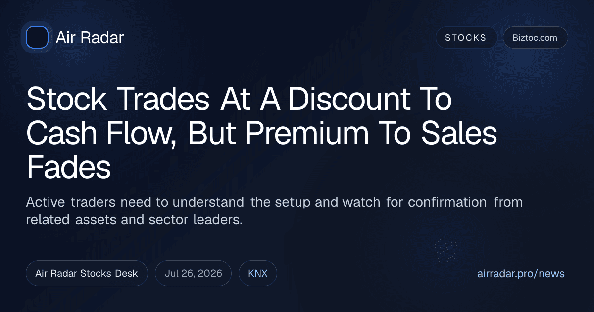 Stock Trades At A Discount To Cash Flow, But Premium To Sales Fades