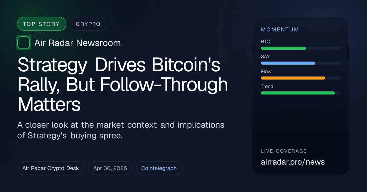 Strategy Drives Bitcoin's Rally, But Follow-Through Matters