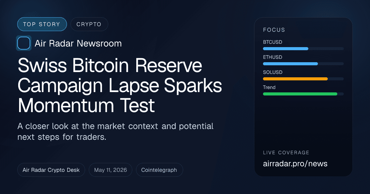 Swiss Bitcoin Reserve Campaign Lapse Sparks Momentum Test