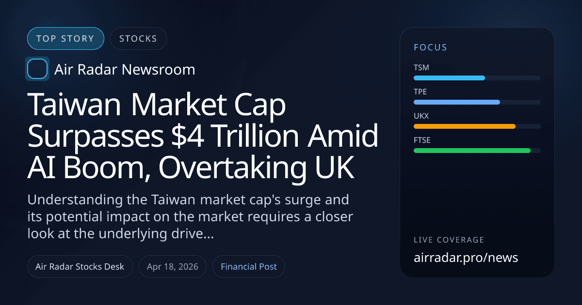 Taiwan Market Cap Surpasses $4 Trillion Amid AI Boom, Overtaking UK