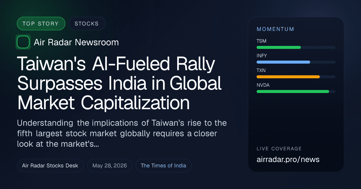 Taiwan's AI-Fueled Rally Surpasses India in Global Market Capitalization