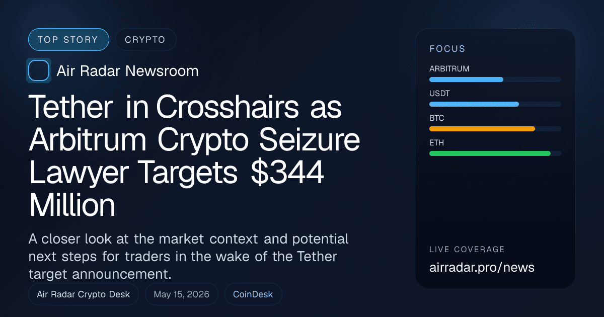 Tether in Crosshairs as Arbitrum Crypto Seizure Lawyer Targets $344 Million
