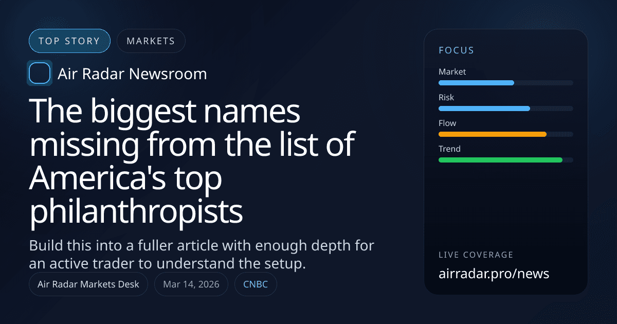 The biggest names missing from the list of America's top philanthropists