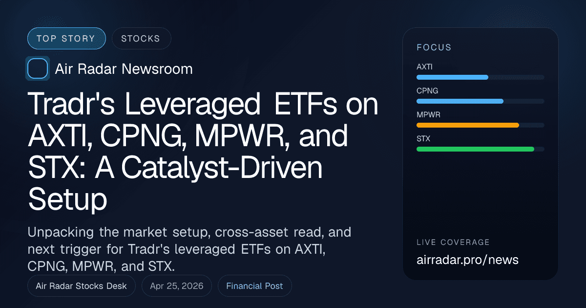 Tradr's Leveraged ETFs on AXTI, CPNG, MPWR, and STX: A Catalyst-Driven Setup